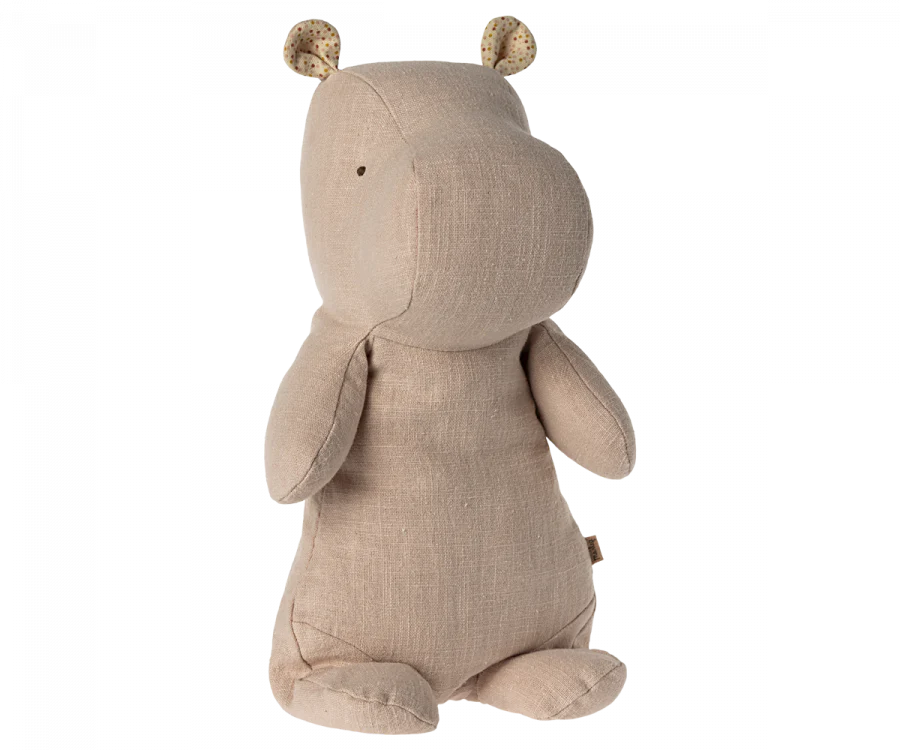 Maileg Medium Hippo Stuffed Animal - Light Rose