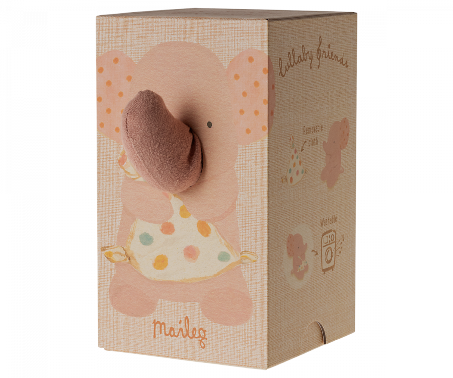 Maileg Lullaby Friends - Elephant - Old Rose (Plays Music)