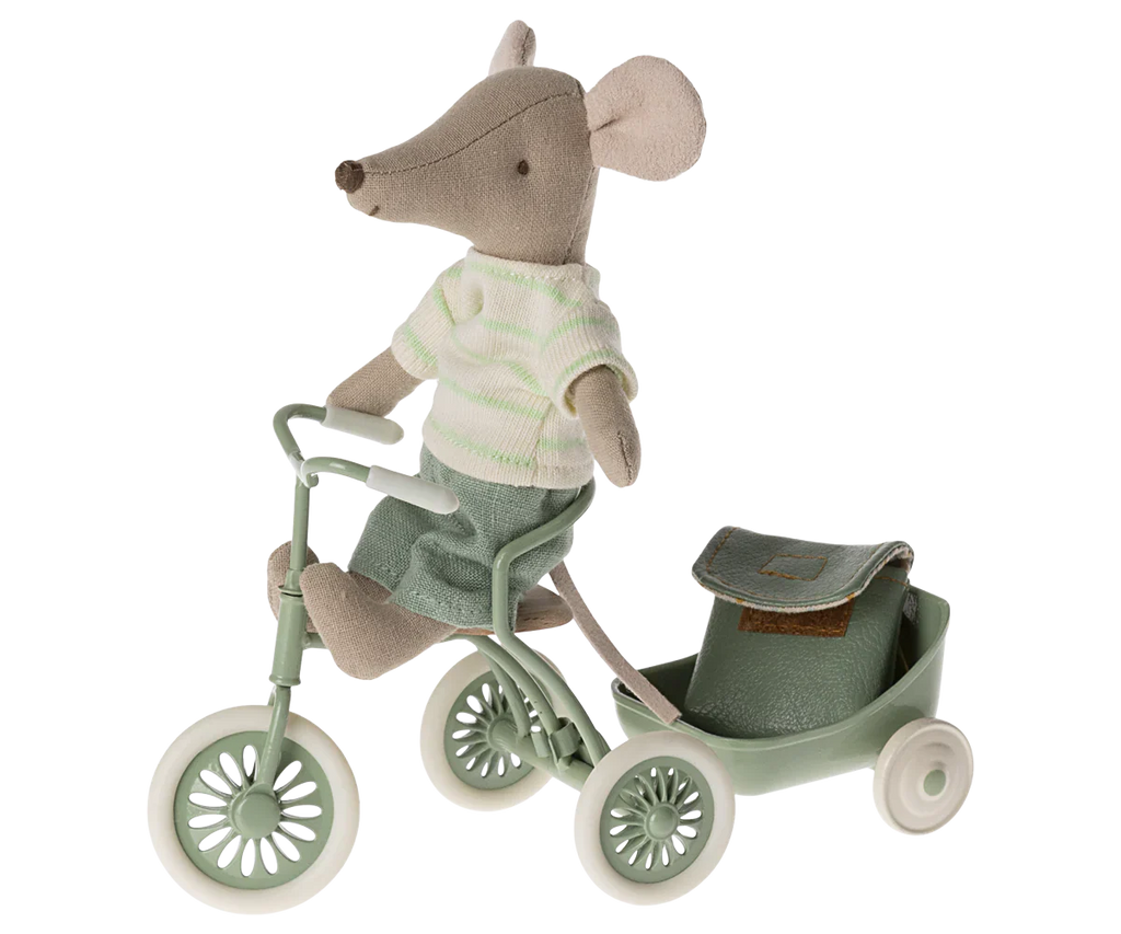 Maileg Big Brother With Backpack - Mint