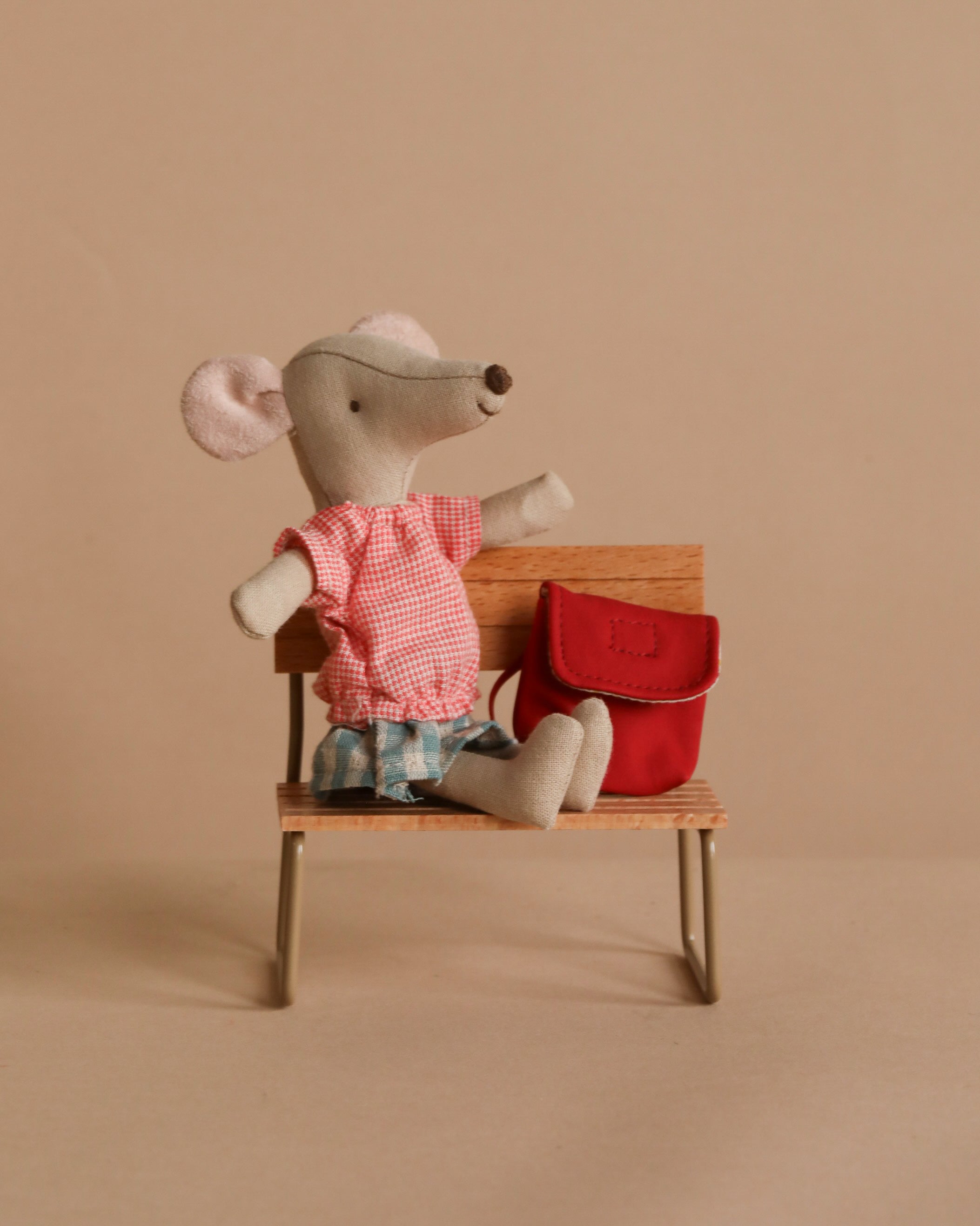 Maileg Big Sister With Backpack - Red