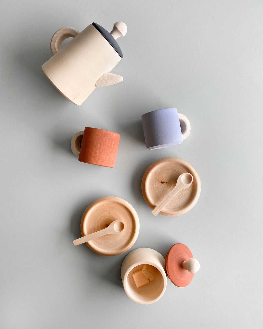 Raduga Grez Handmade Wooden Tea Set