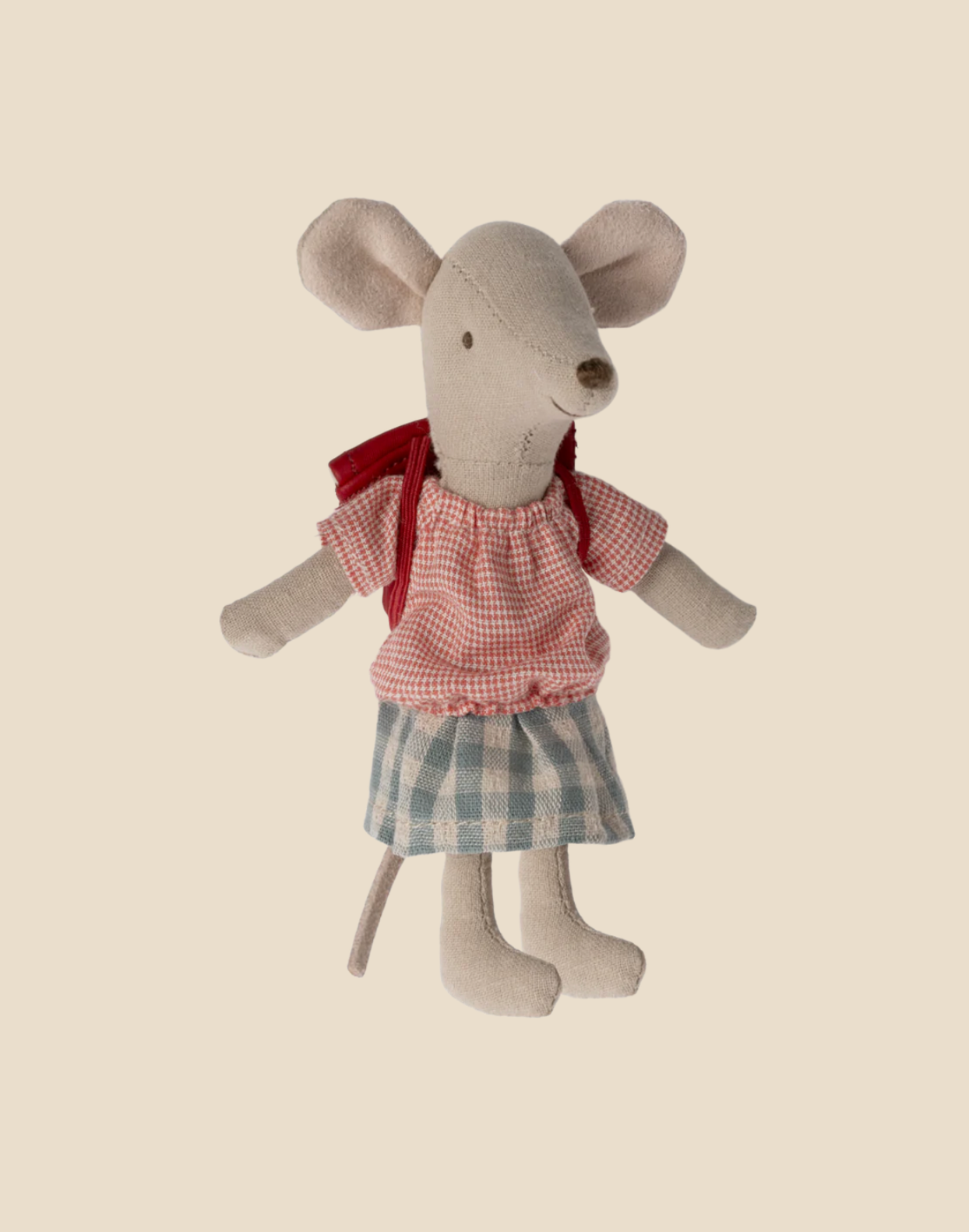 Maileg Big Sister With Backpack - Red
