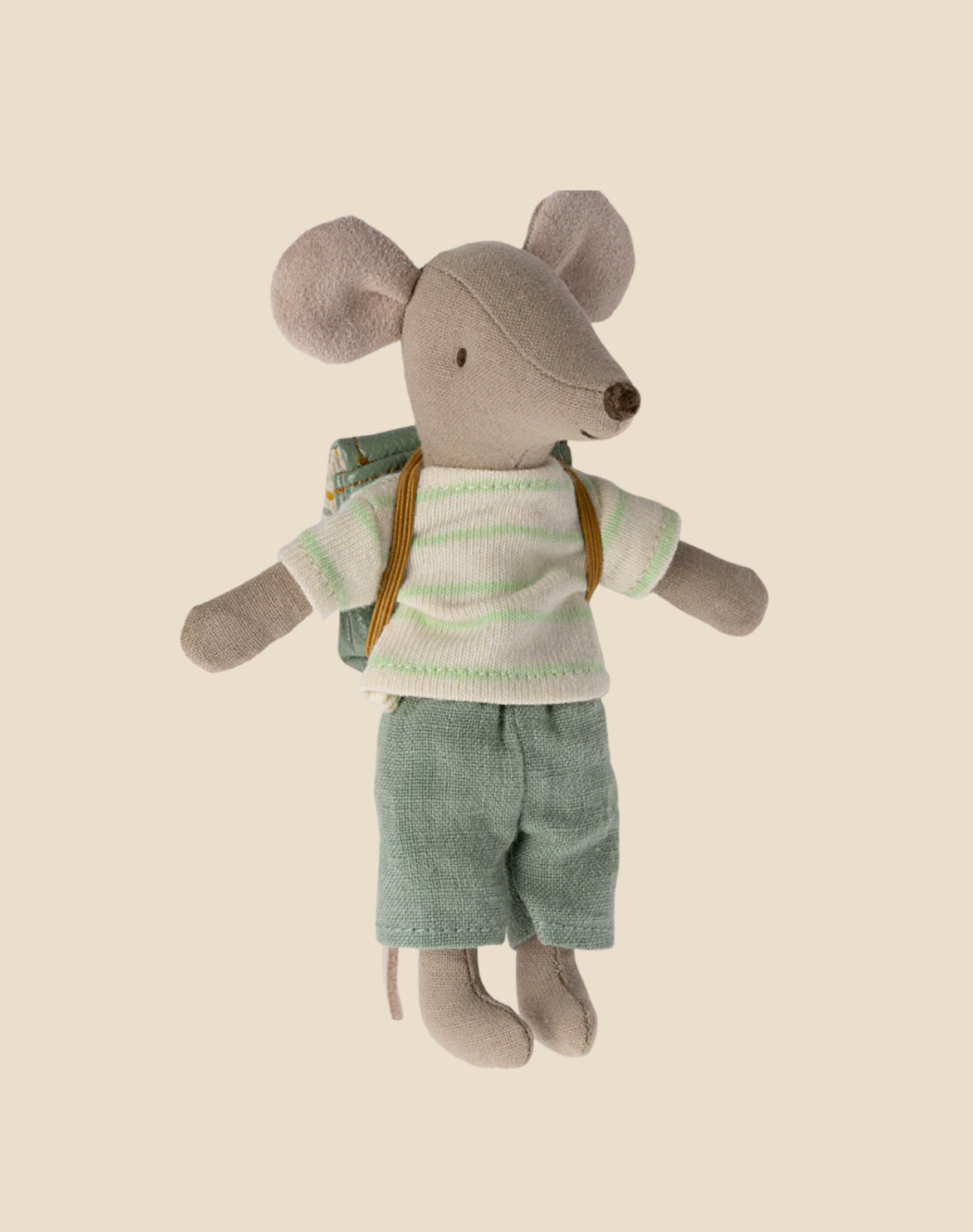 Maileg Big Brother With Backpack - Mint