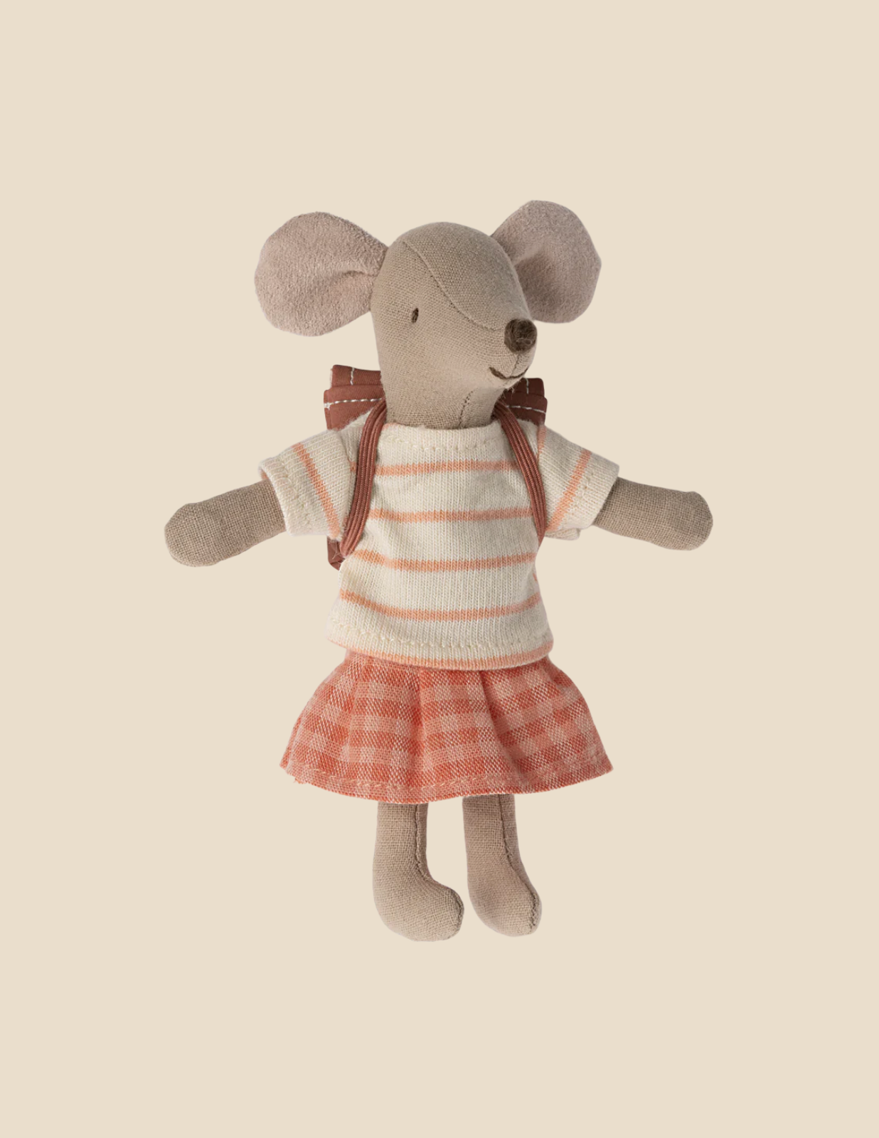 Maileg Big Sister With Backpack - Coral