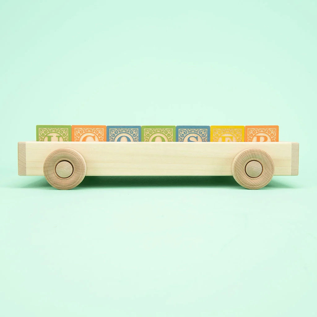 Uncle Goose Classic ABC Blocks with Wagon