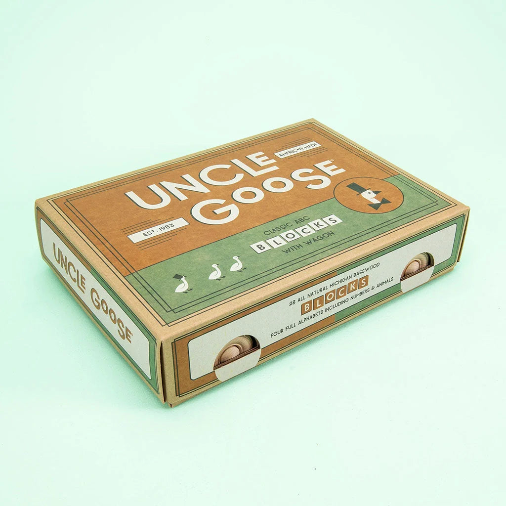 Uncle Goose Classic ABC Blocks with Wagon